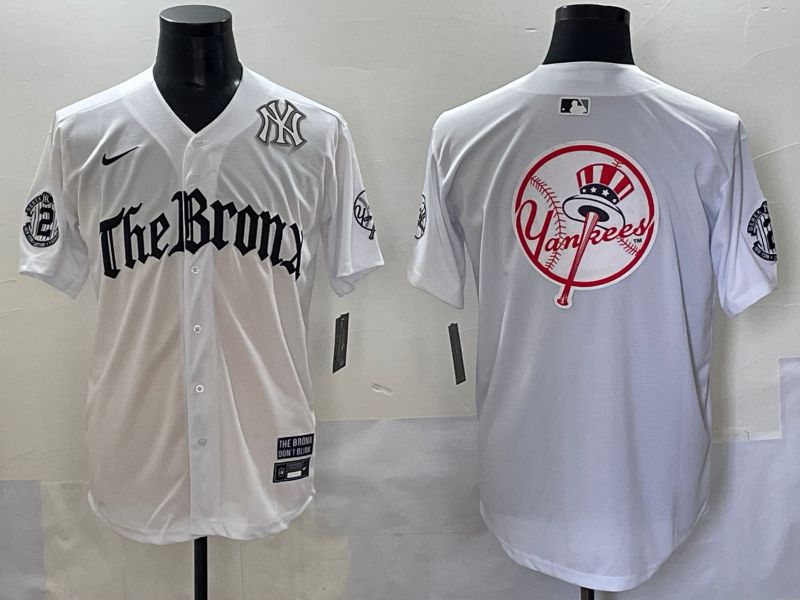 Men 2025 New York Yankees Blank White Five generations Joint Name Nike MLB Jersey style 29